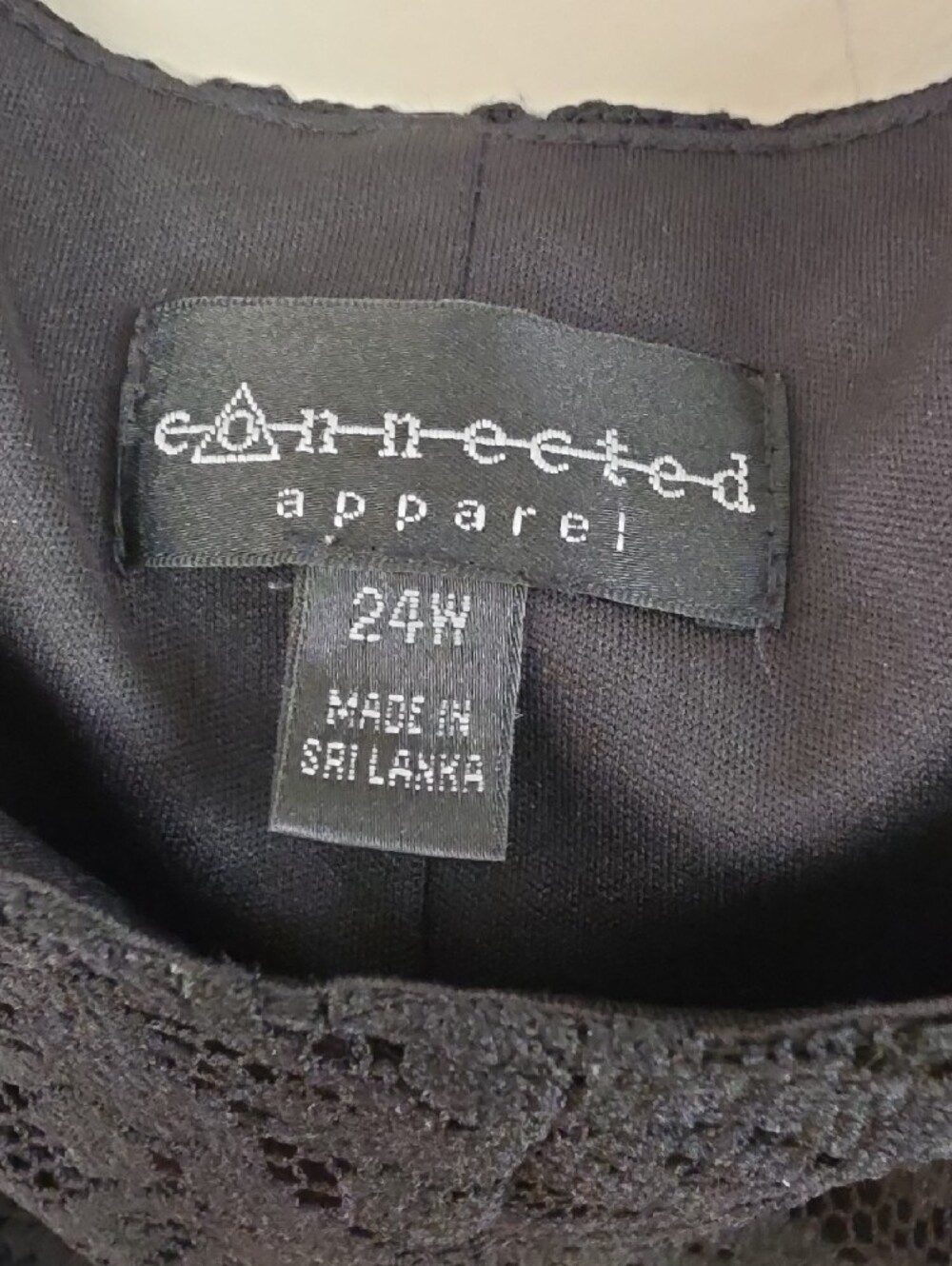 Black Lace Sleeveless Shift Dress Size 24W | Classic, Evening, Party, Cocktail‎ - Picture 3 of 6